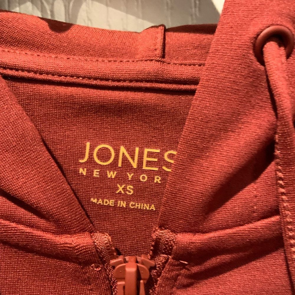 NWT JNY Hooded Zip-Front Jersey Jacket - Picture 6 of 6